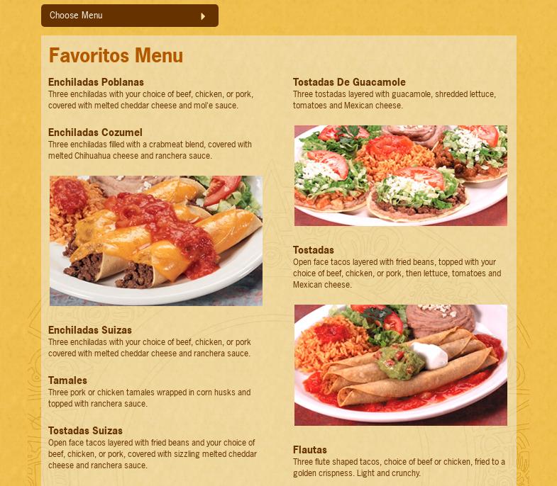 Pepe's Mexican Restaurant Menu