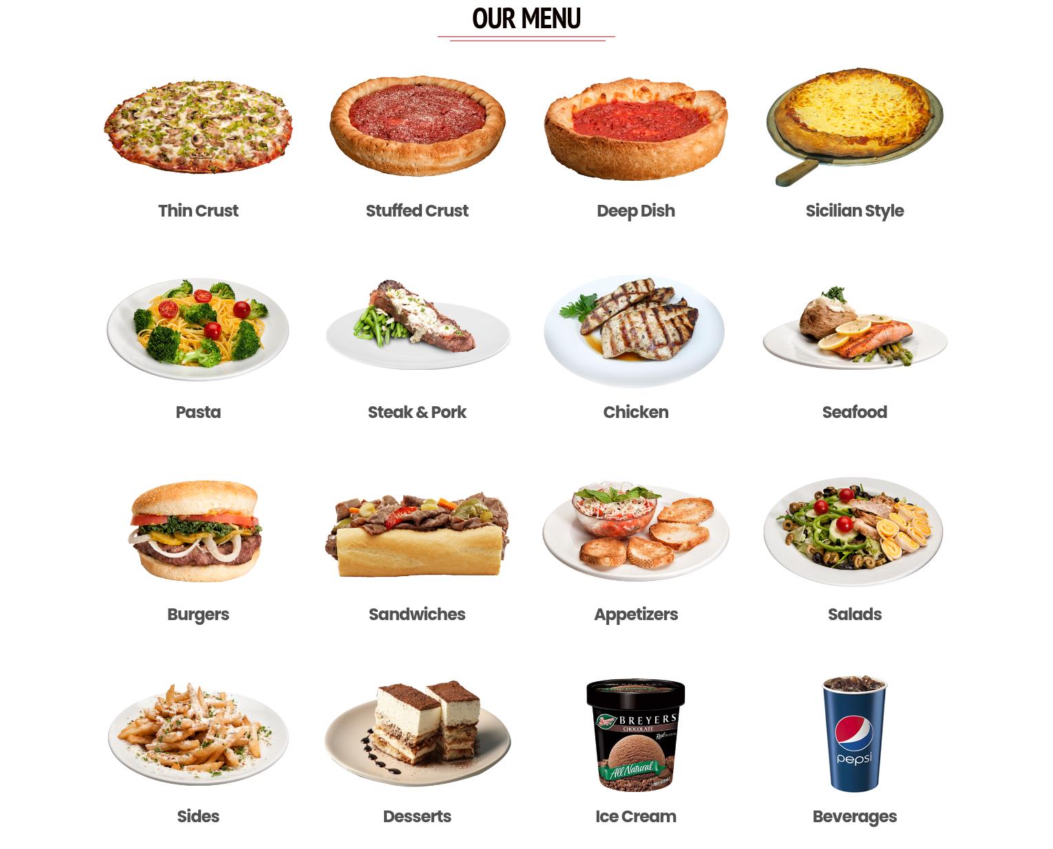 Barraco's Pizza Menu