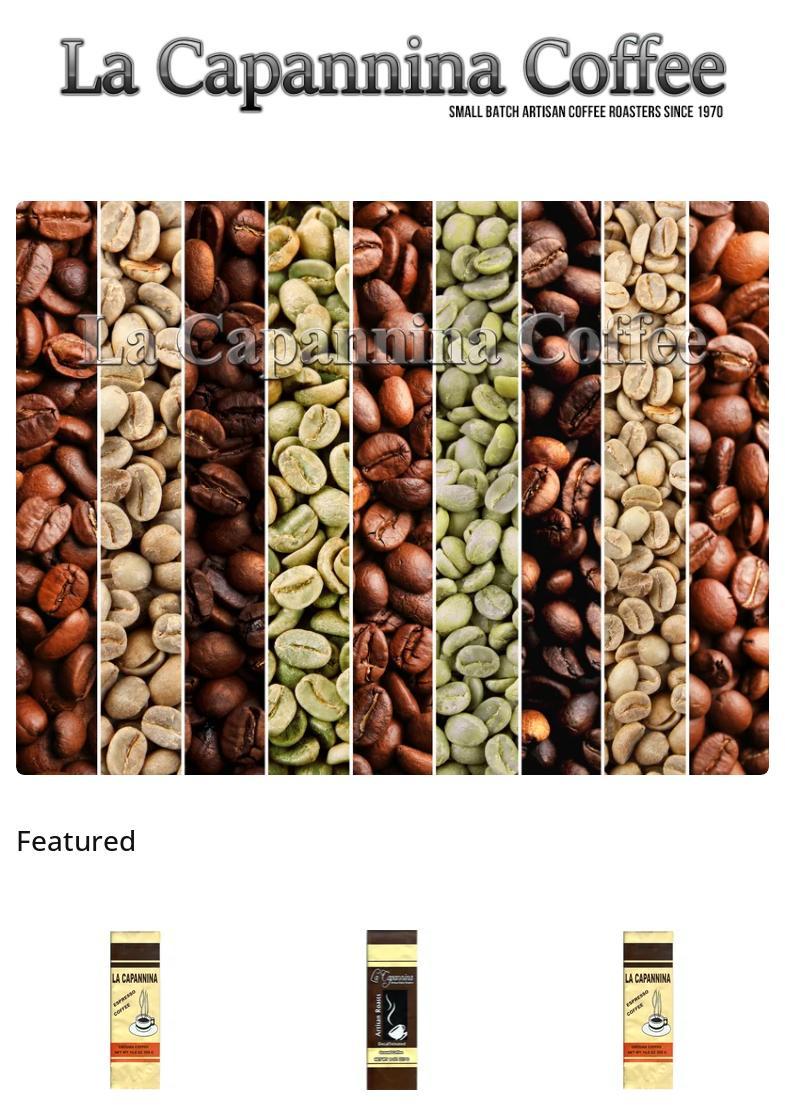 La Capannina Coffee Menu