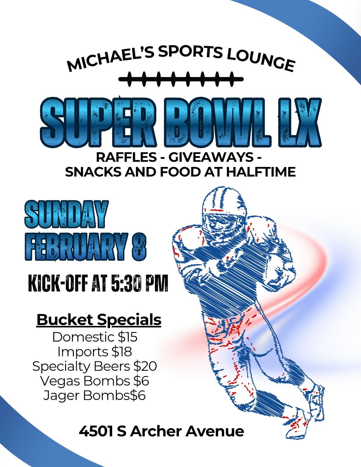 Michael's Sports Lounge Menu