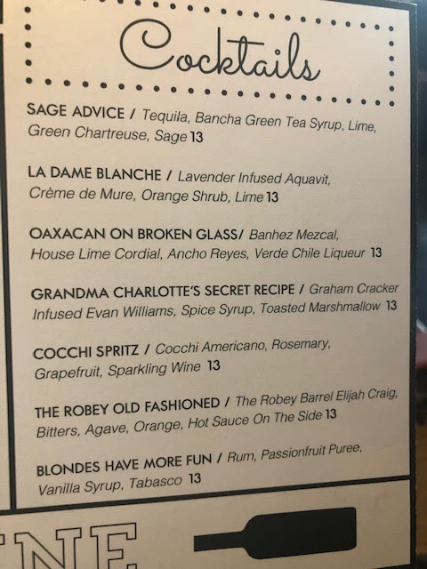The Lounge Menu