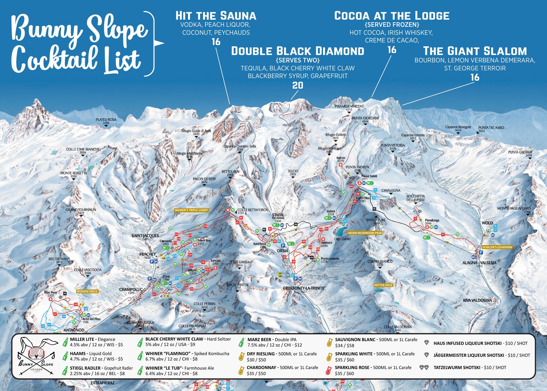 Bunny Slope Menu