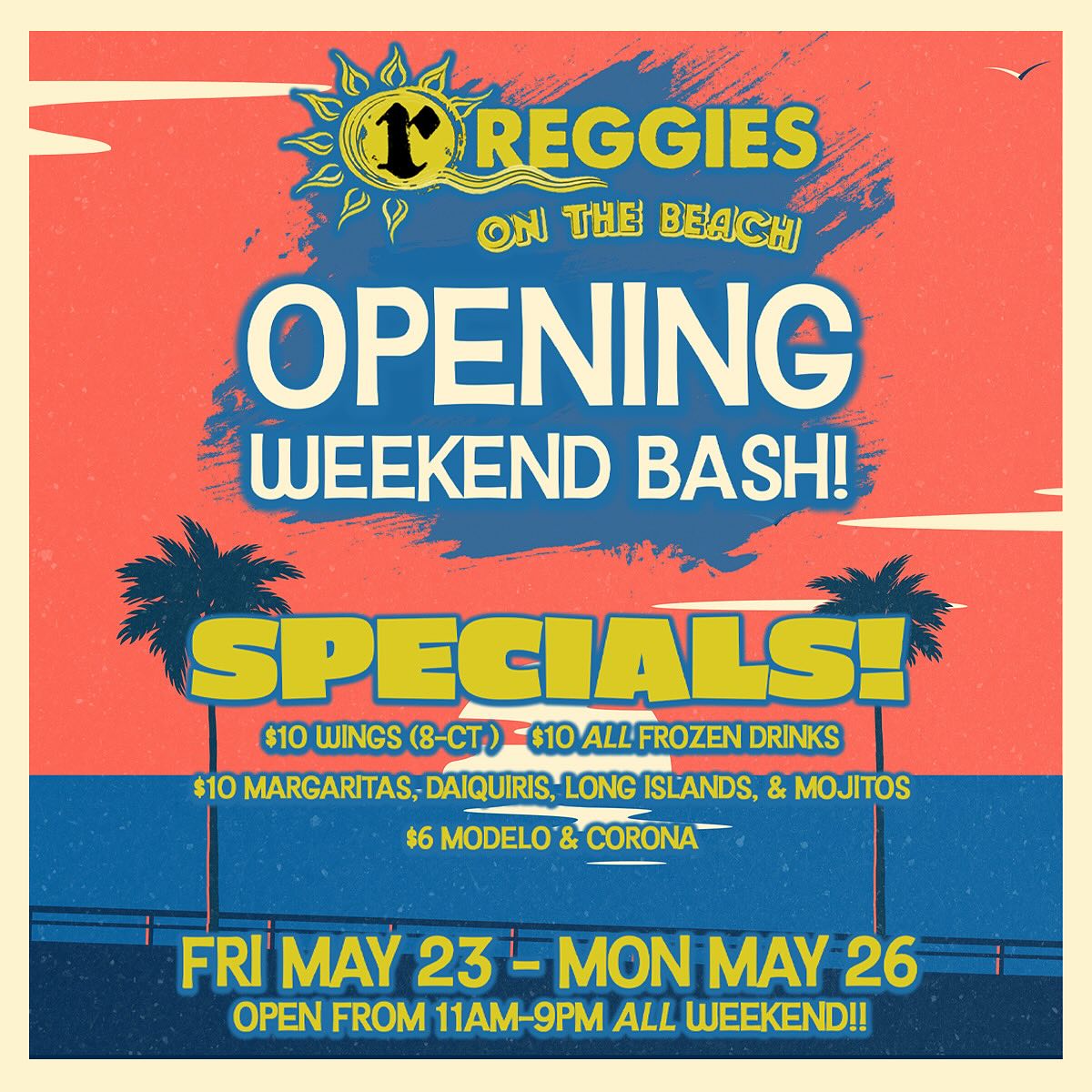 Reggies on the Beach Menu