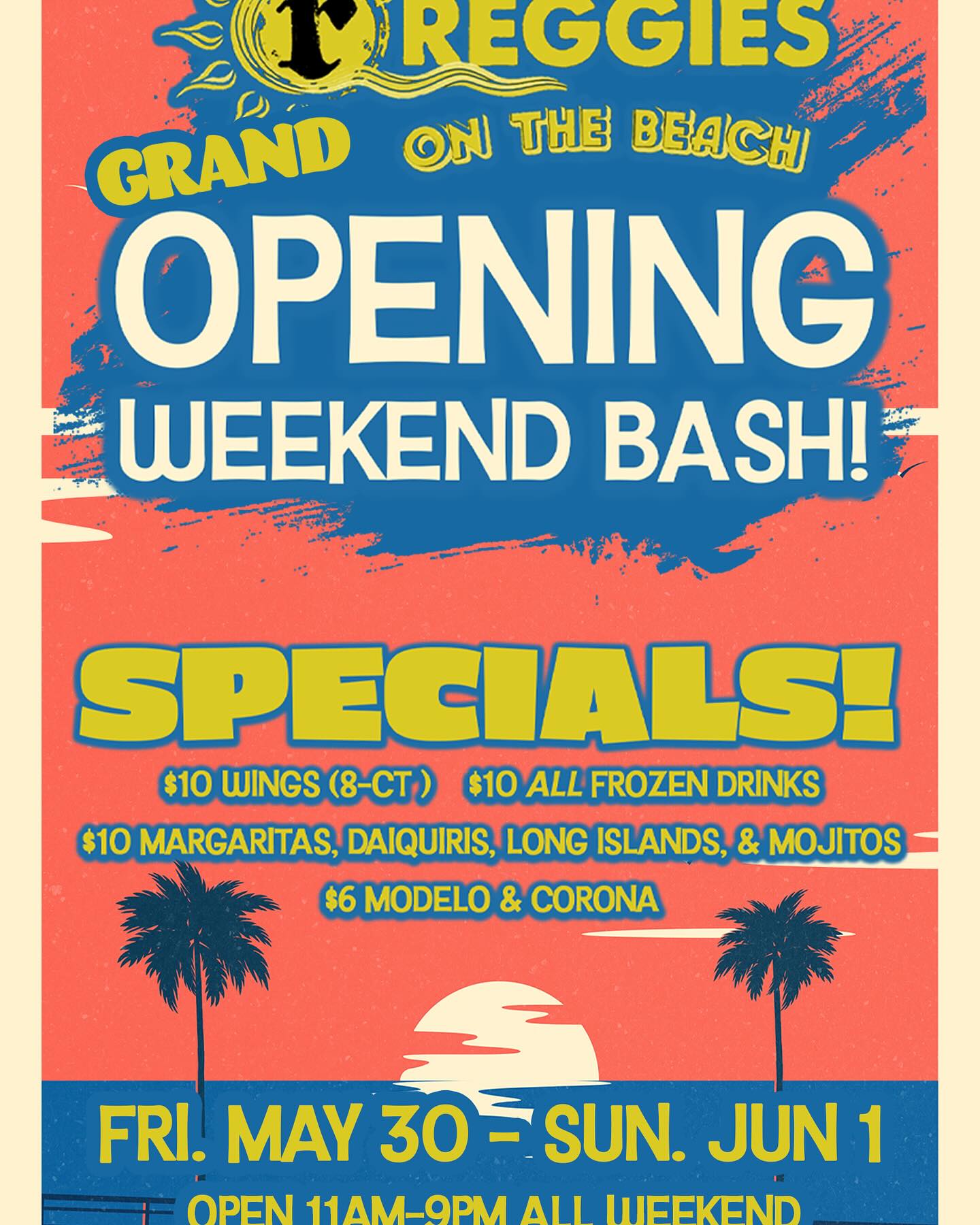 Reggies on the Beach Menu