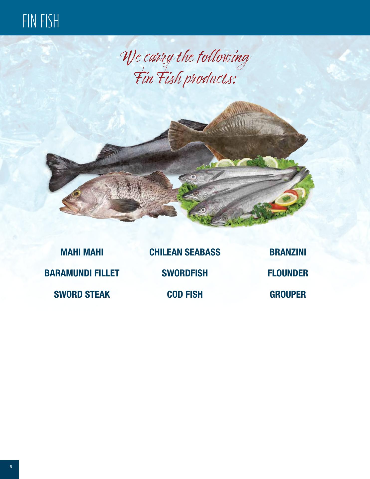 Martinez Produce and Seafood Menu