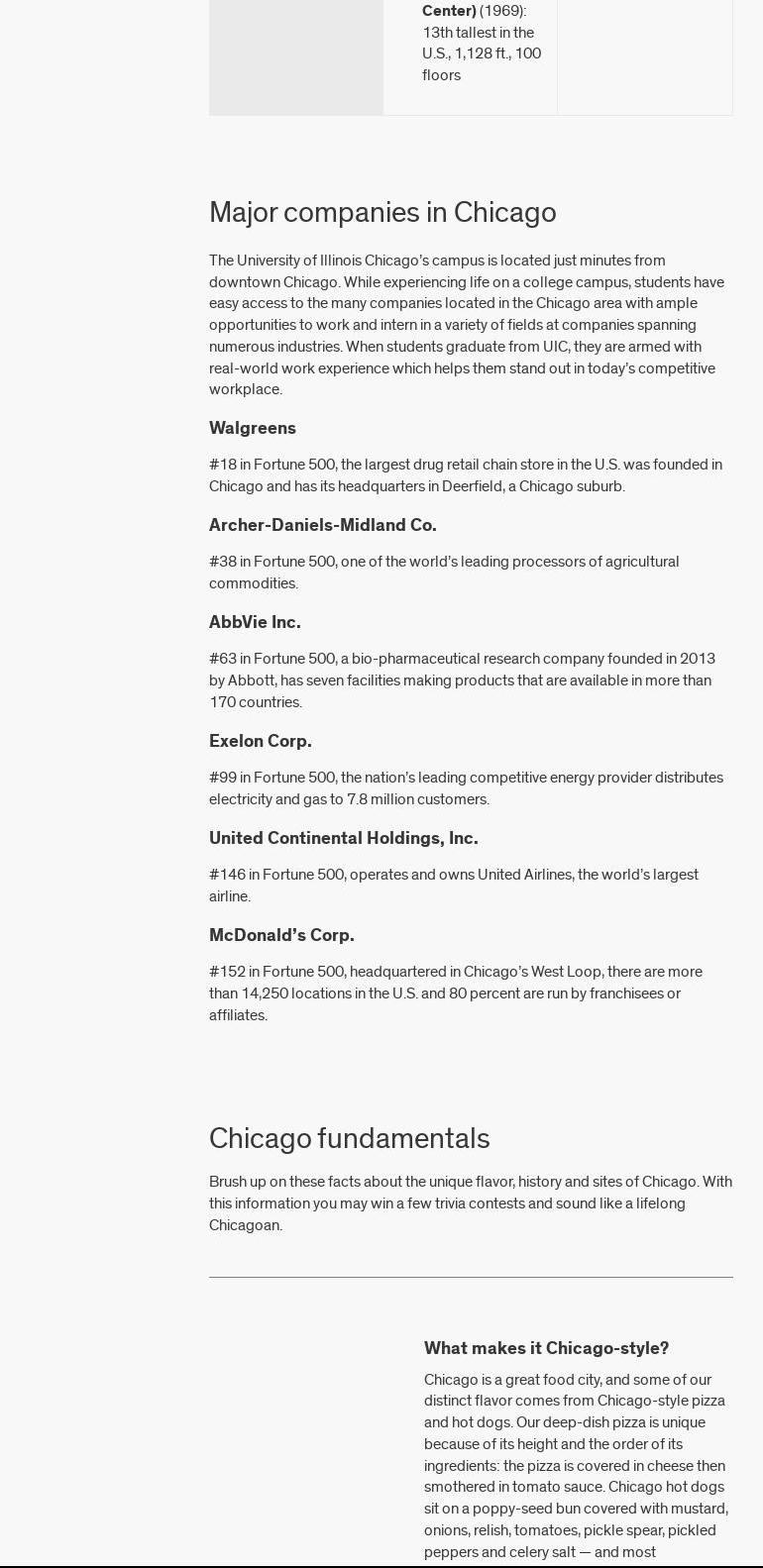 UIC Student Center West Food Court Menu