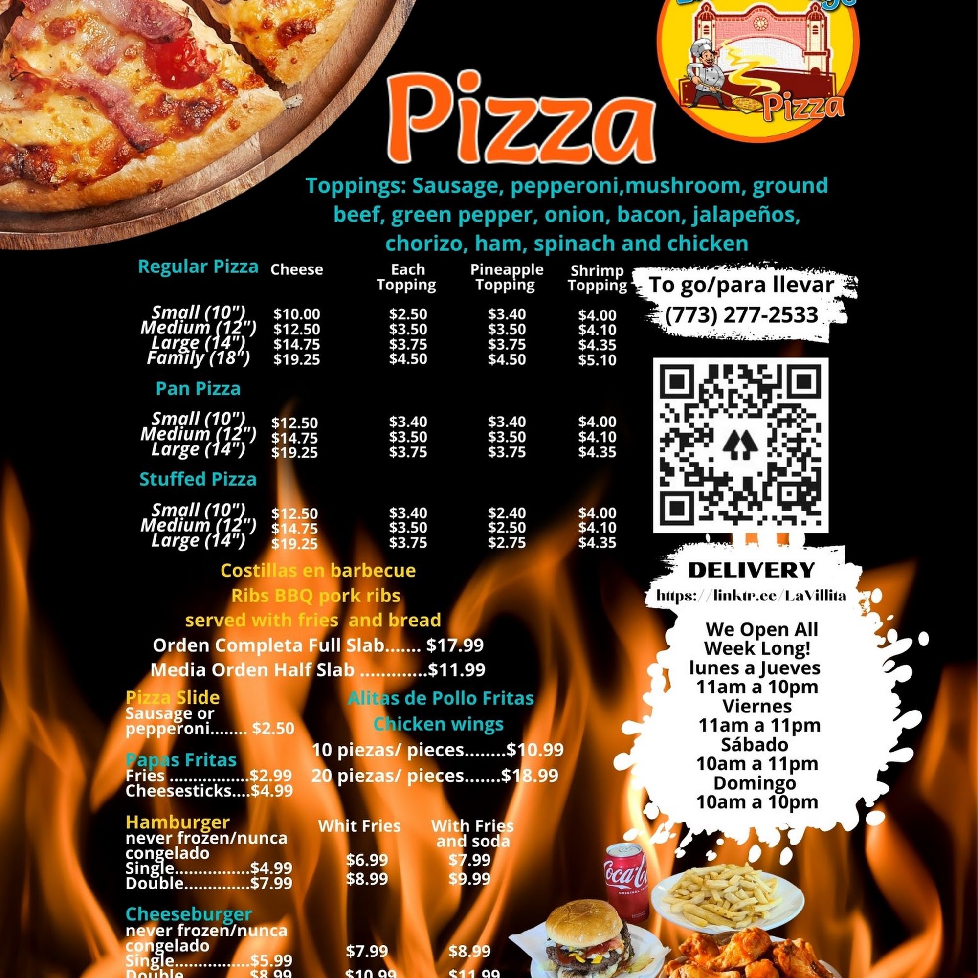 Little Village Pizza Menu