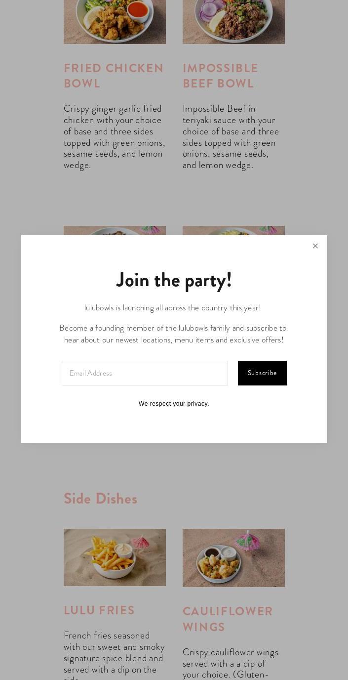 lulubowls (Hawaiian-Inspired Bowls- River North) Menu