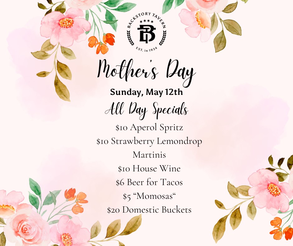 Backstory Tavern Menu