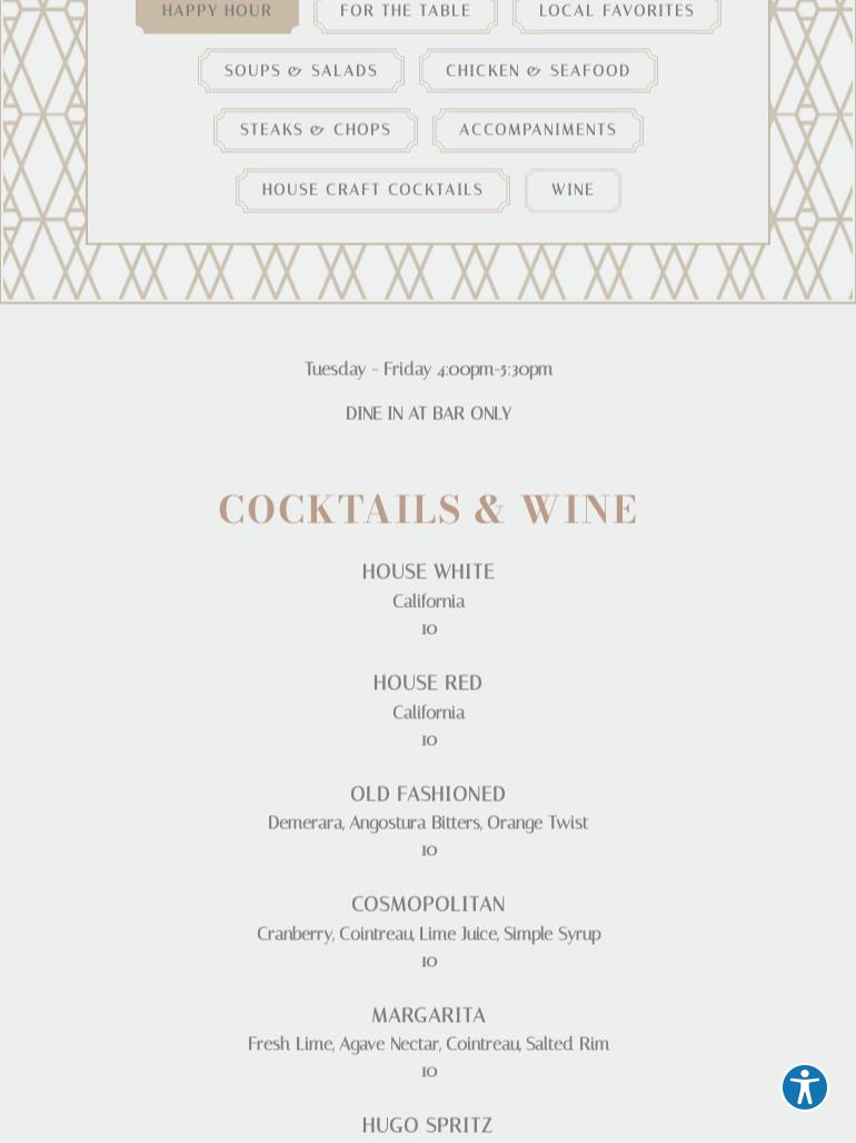 Southern Chicago Menu