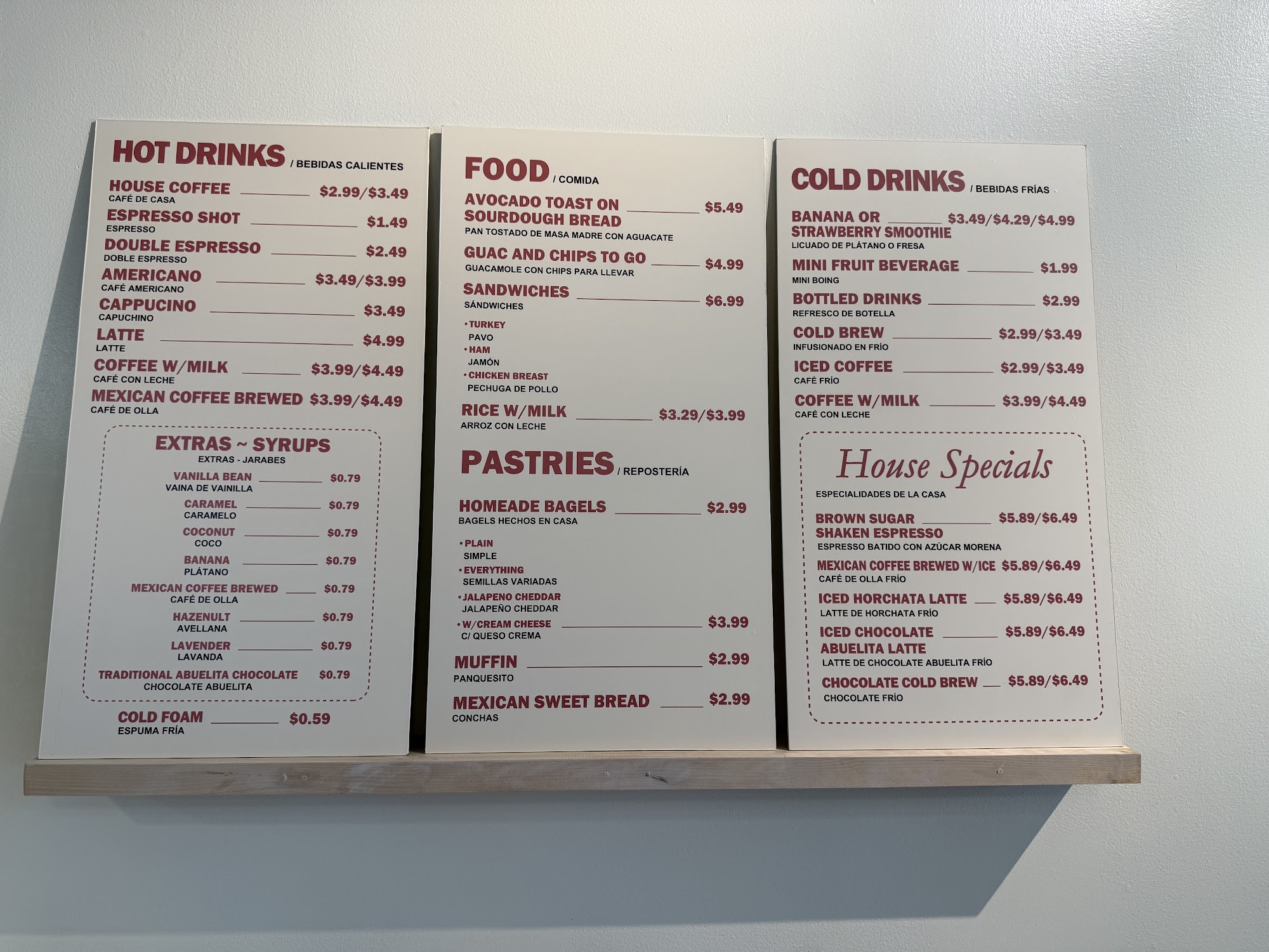Café Carranza Menu
