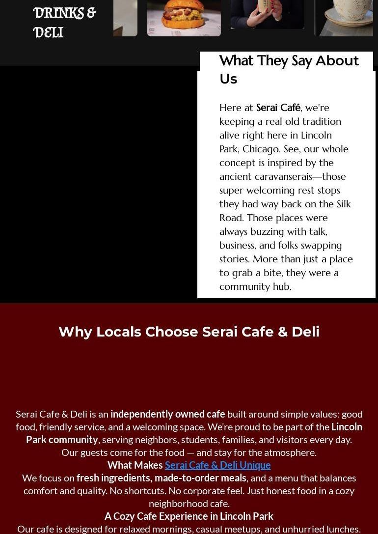 Serai Cafe & Deli Menu