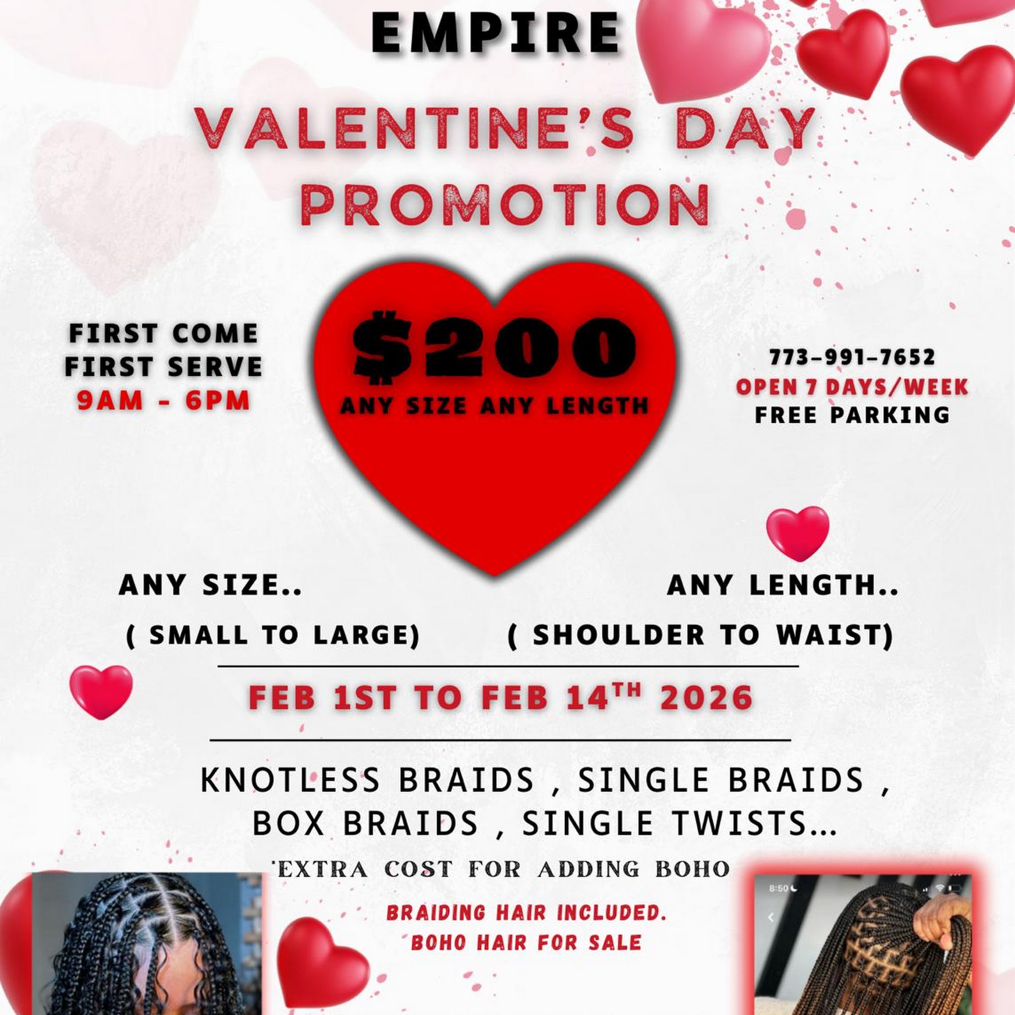 Emmah’s Beauty Empire 7136 N Clark St, Chicago Illinois 60626