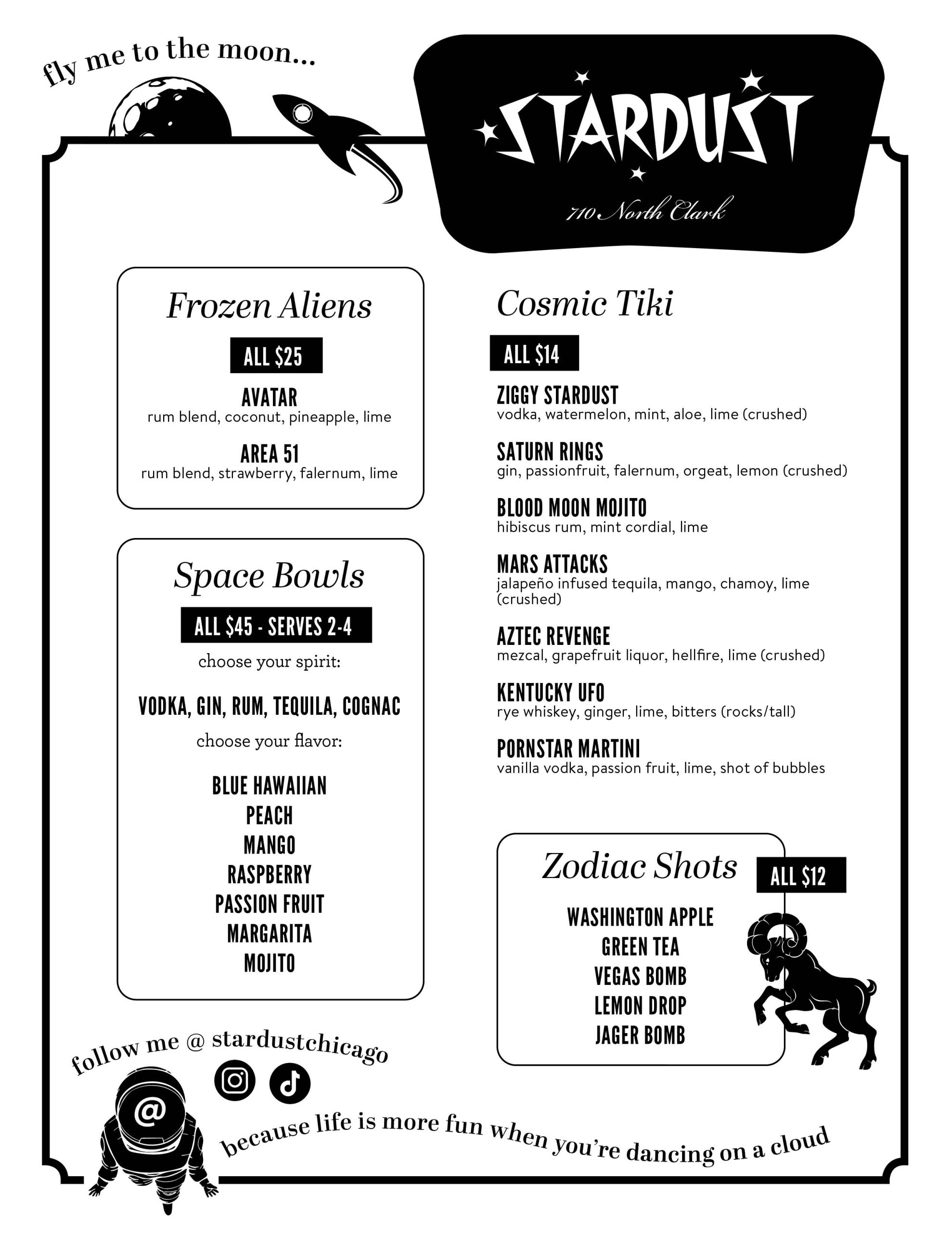 Stardust Menu