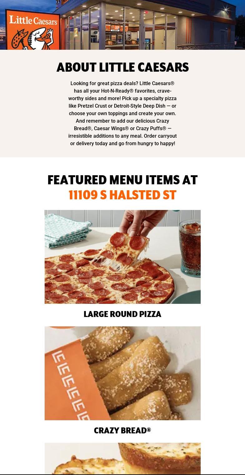 Little Caesars Pizza Menu