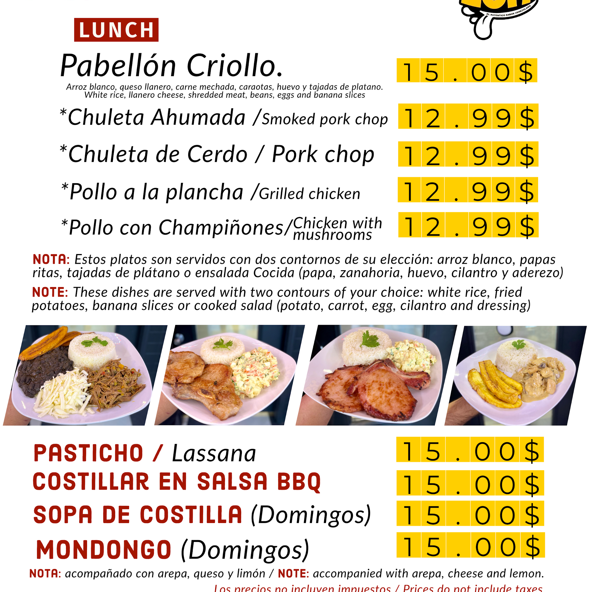 QUERICOZON BELMONT Menu