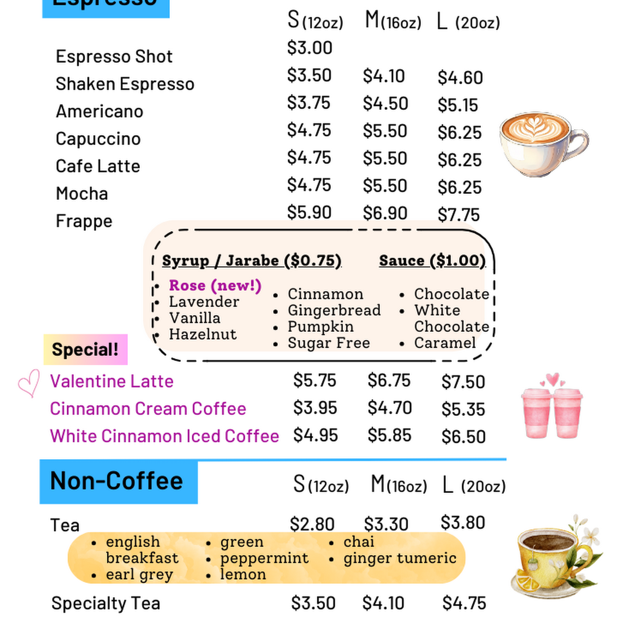 DreamCatcher Café Menu