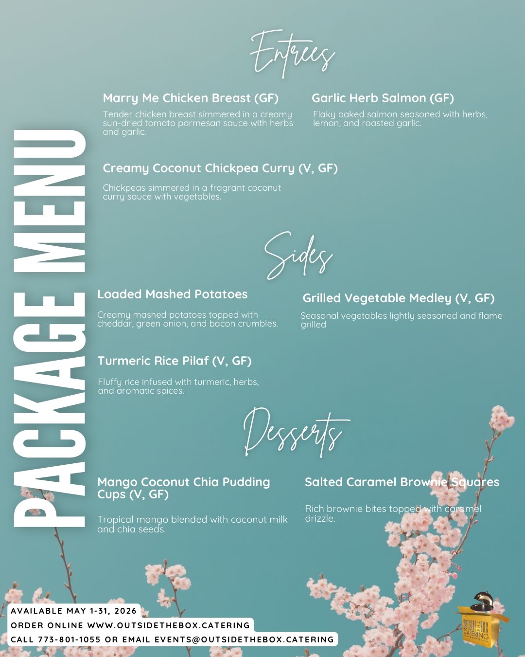 Outside the Box Catering and Events Inc. Menu