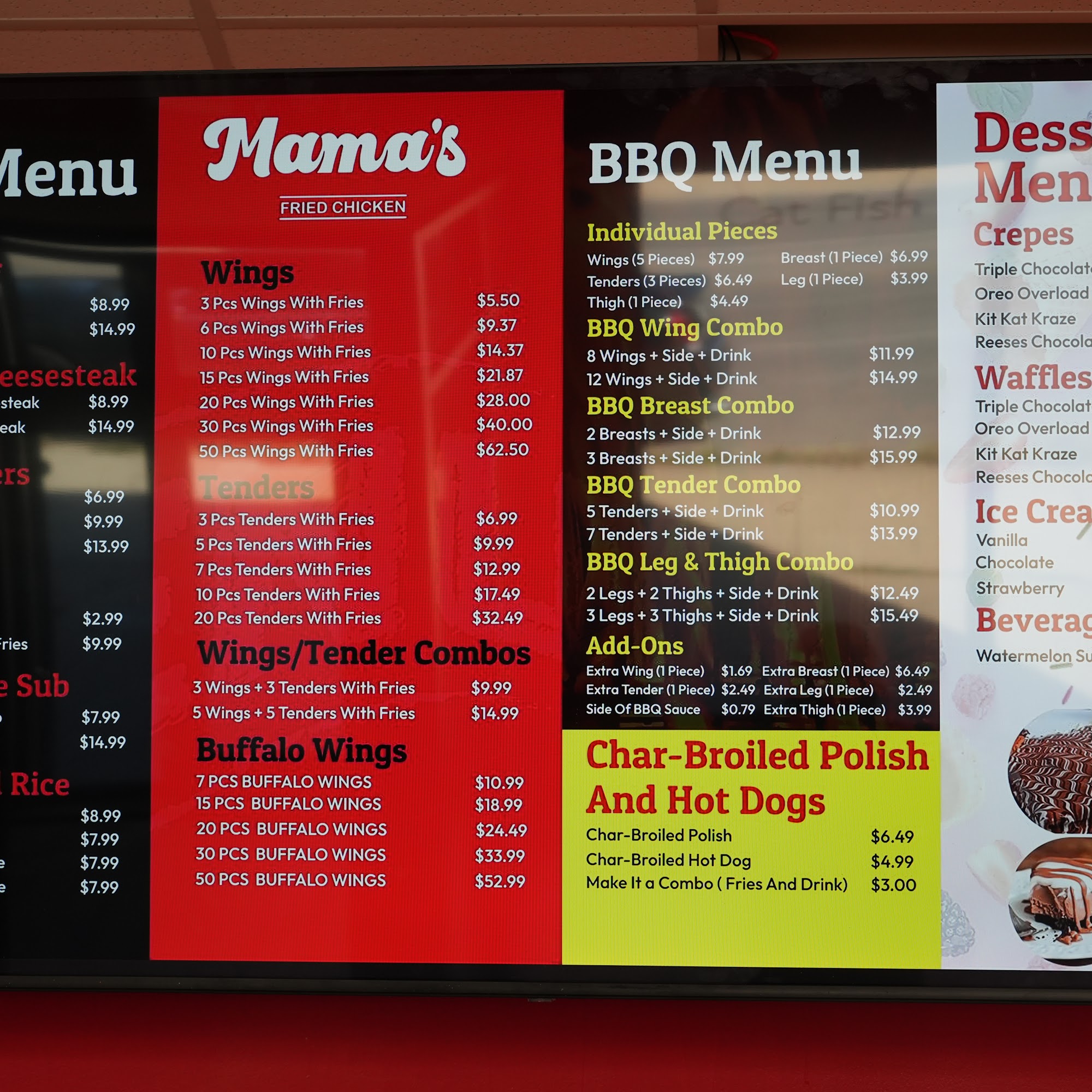 Zitalian Beef’s Menu