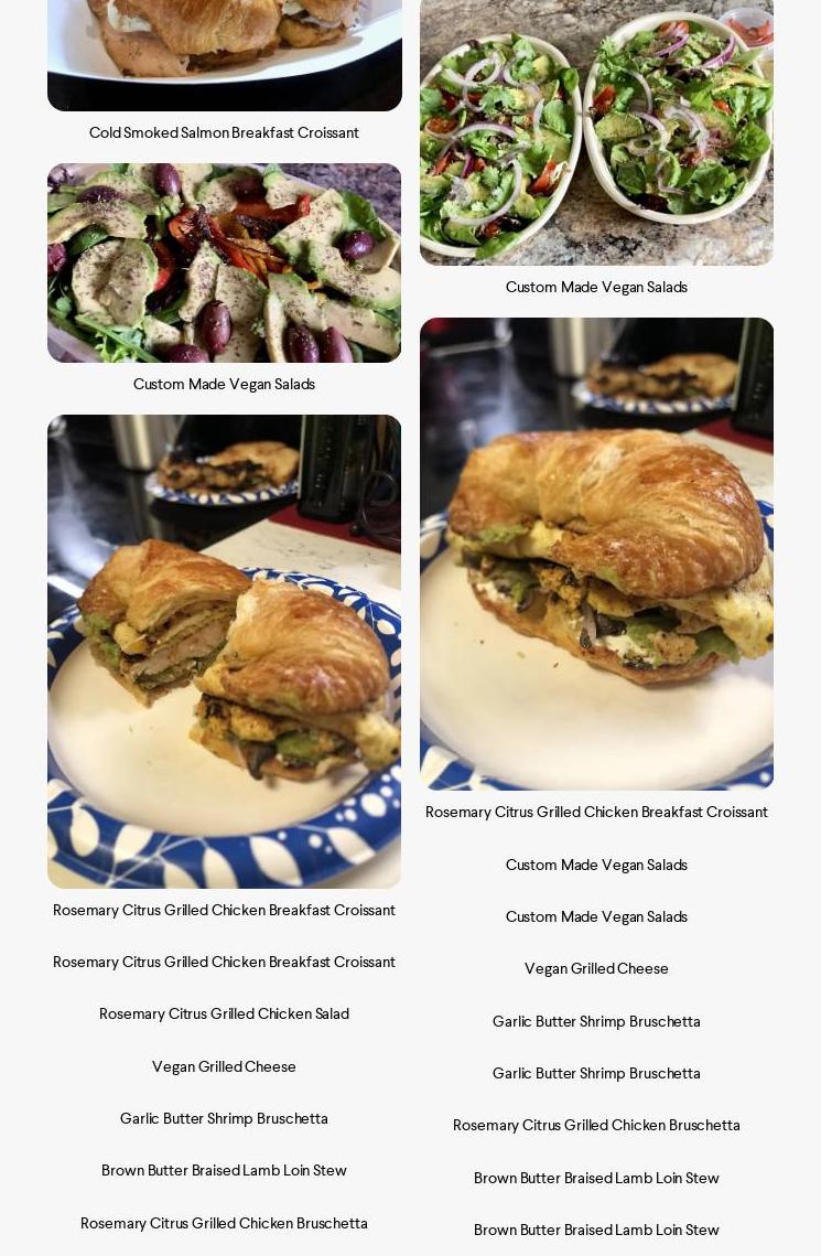 Earl’s Famous Menu