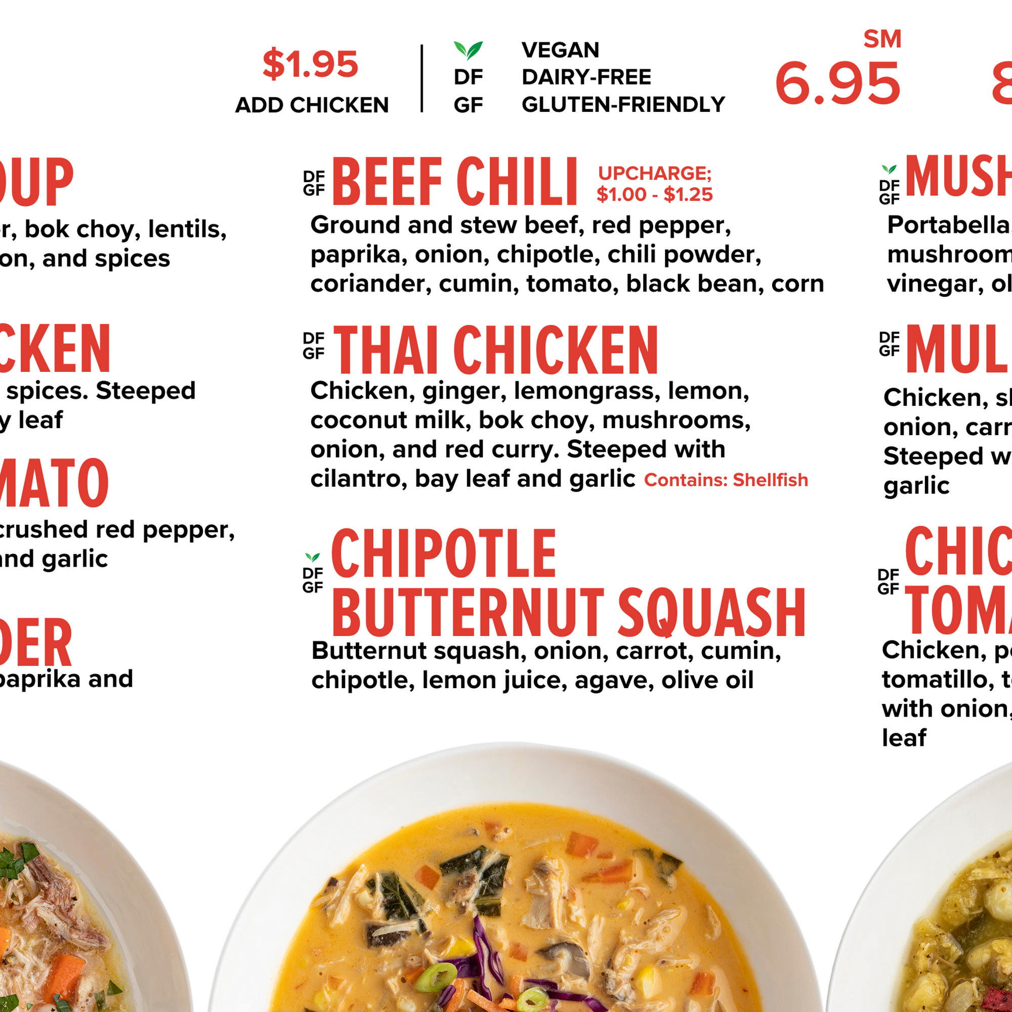 Sunny Bowls Menu