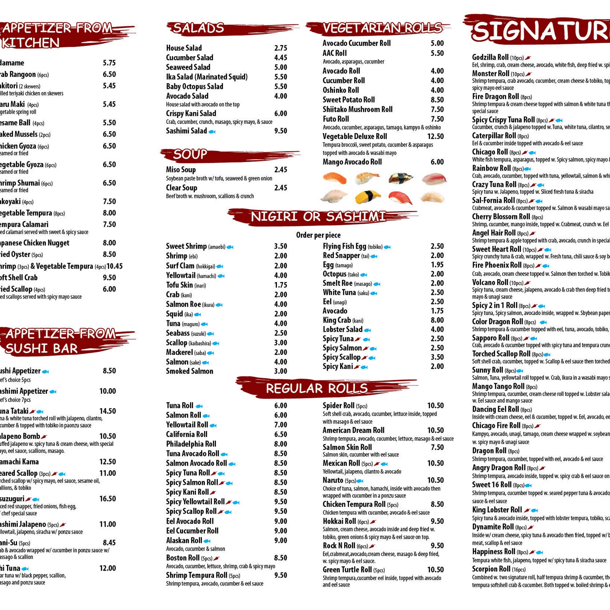 Sushi Nova - Lincoln Park Menu