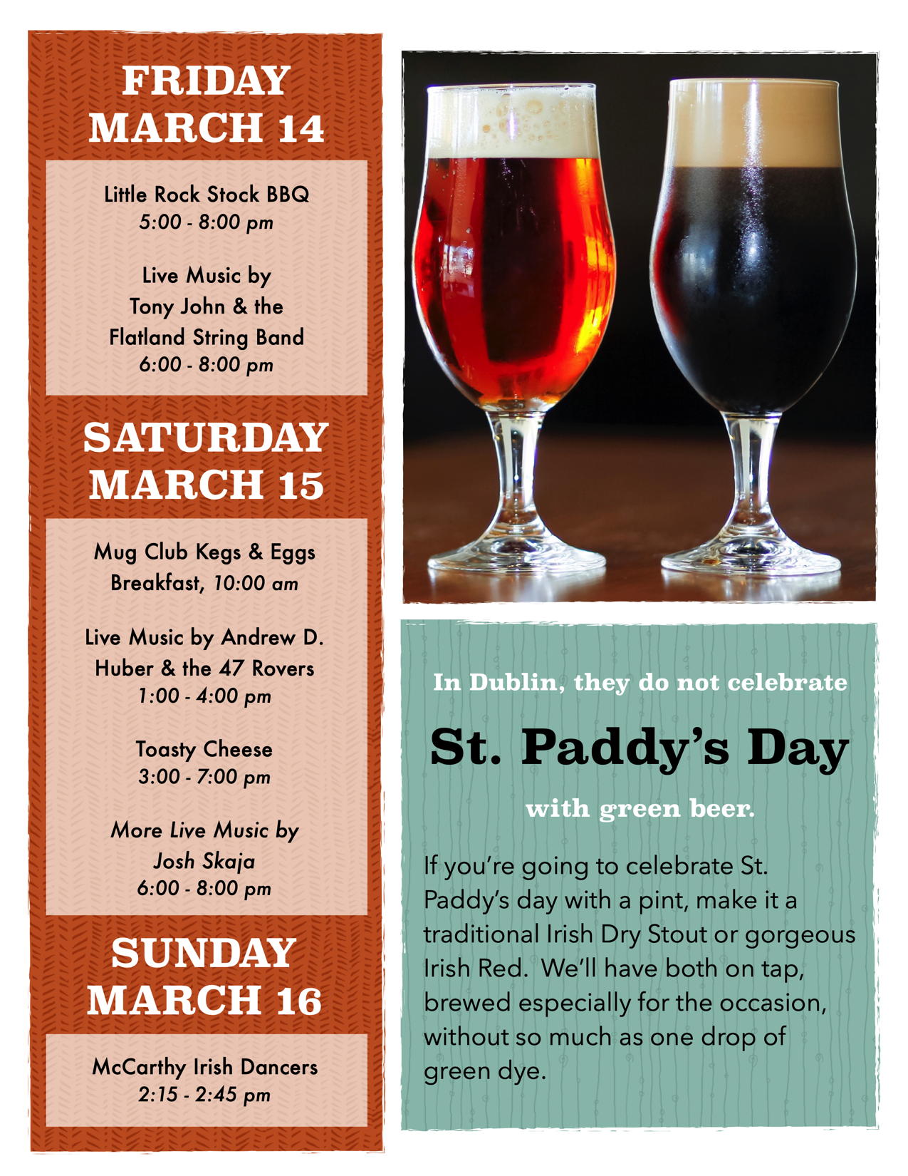 Crystal Lake Brewing Menu