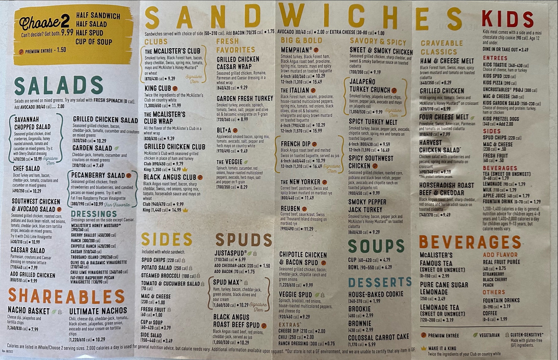McAlister's Deli Menu