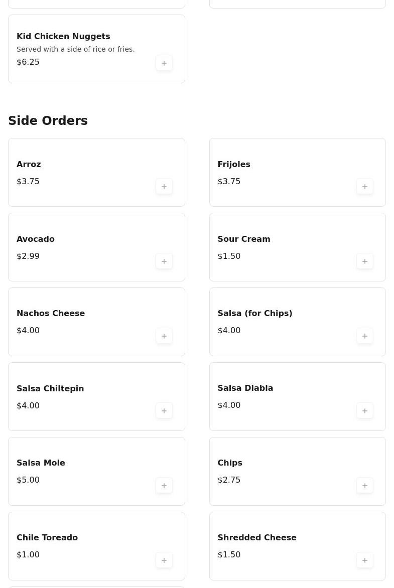 Mr.Cesar's Mexican Grill Menu