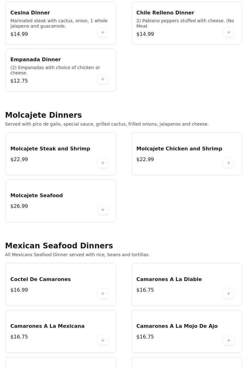 Mr.Cesar's Mexican Grill Menu