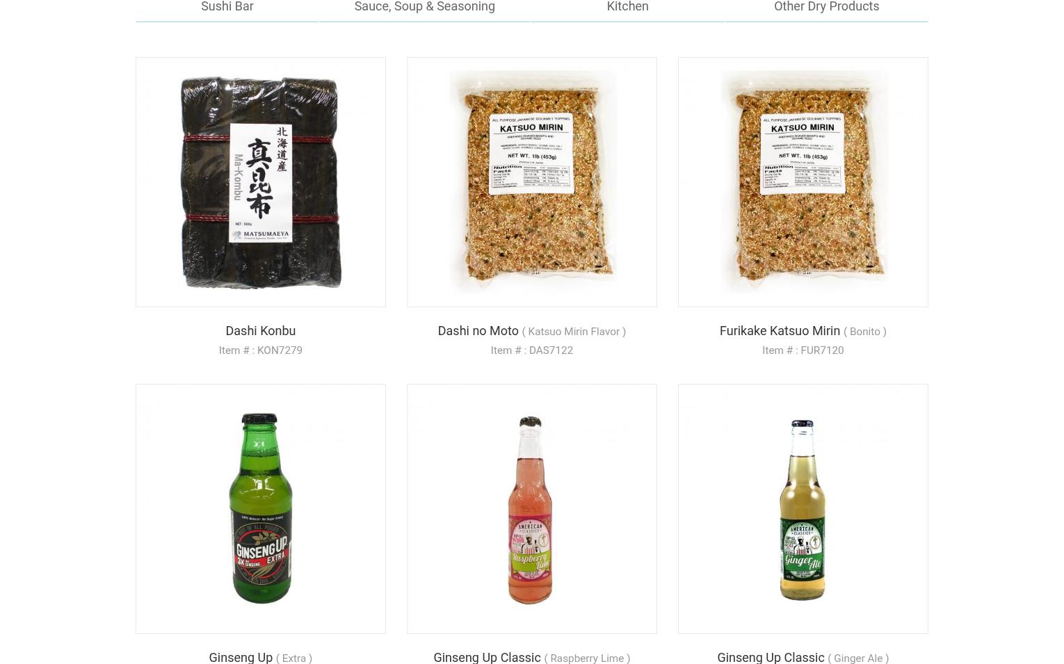 True World Foods Menu