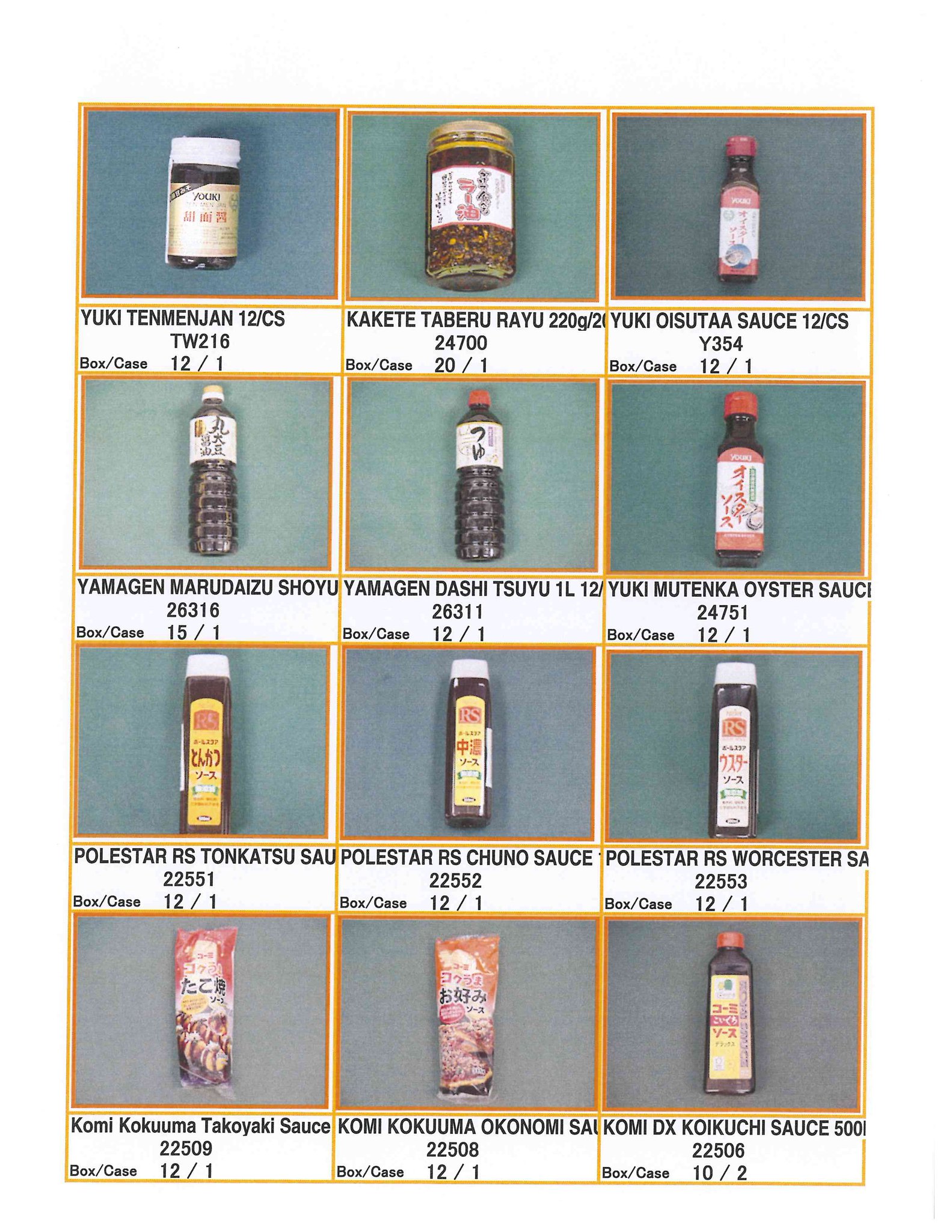 True World Foods Menu