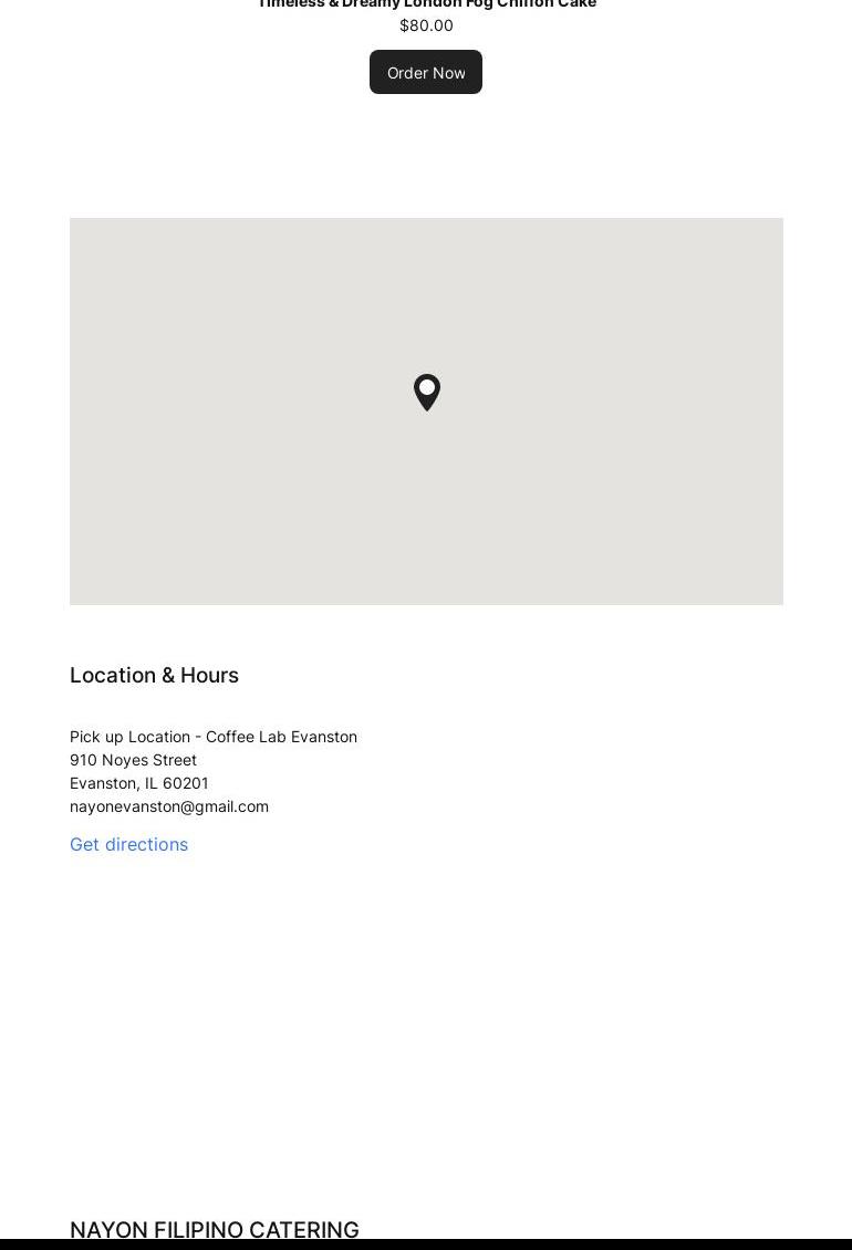 Nayon Evanston - Filipino Catering of Evanston Menu