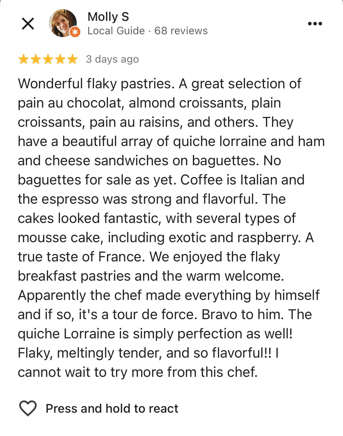 The Praline Cauldron Menu