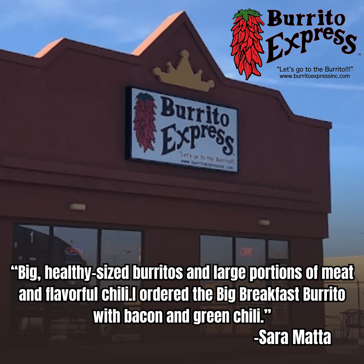 Burrito Express authentic cuisine Menu