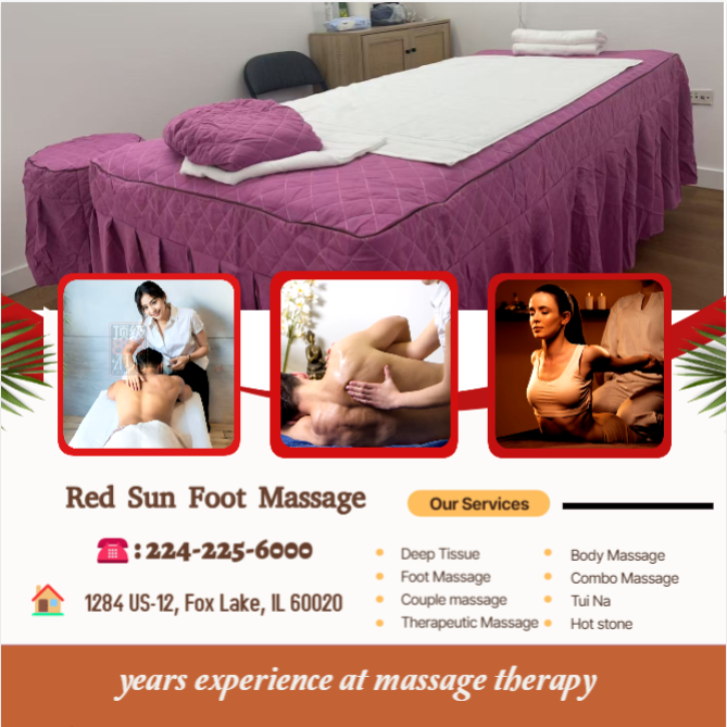Red Sun Foot Massage 1284 US-12, Fox Lake Illinois 60020