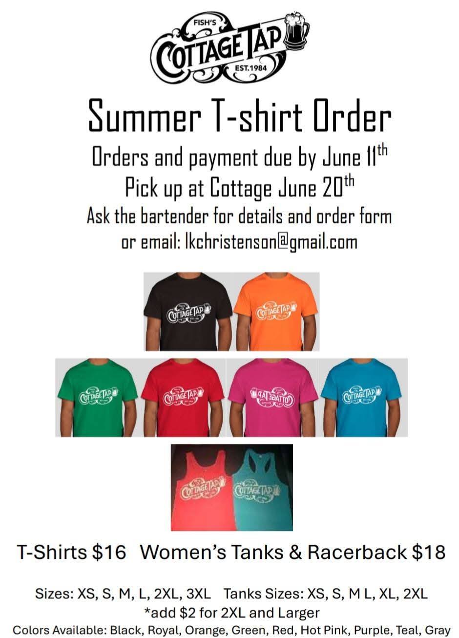 Cottage Tap Menu
