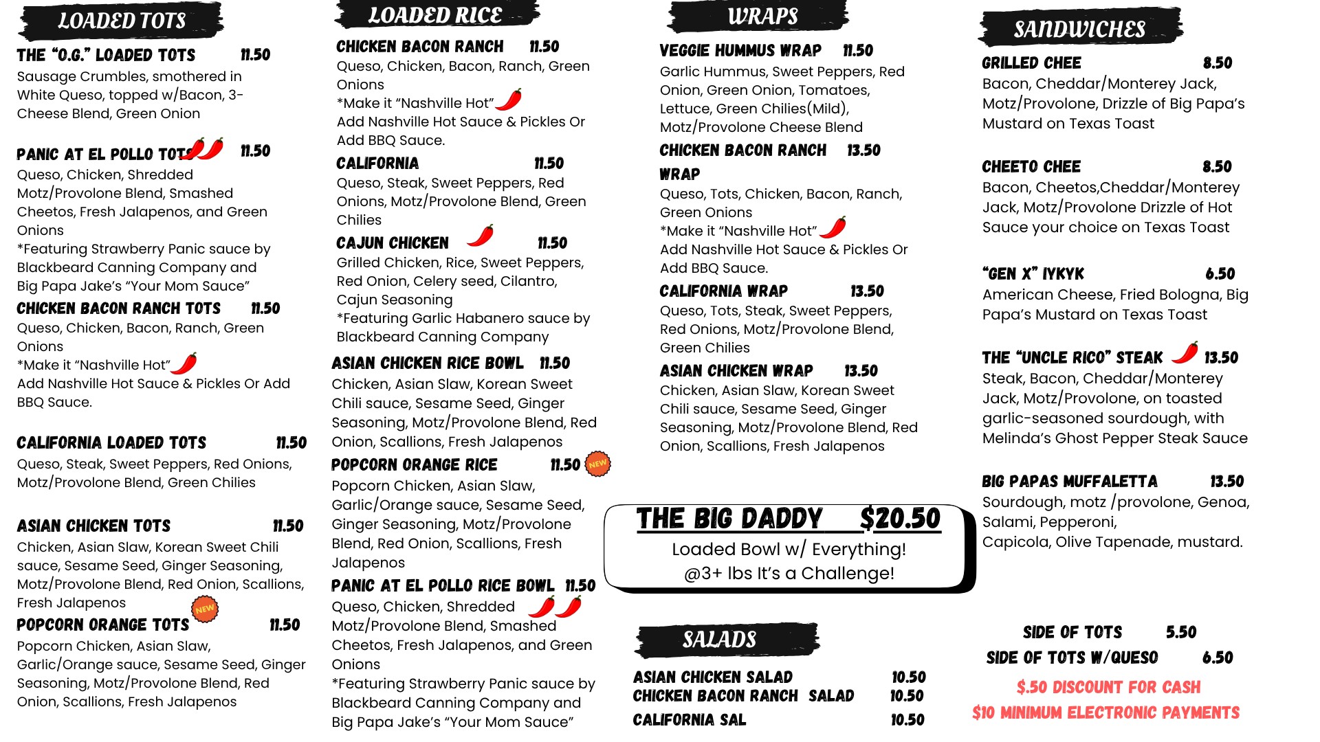 Katie's Corner Tap Menu