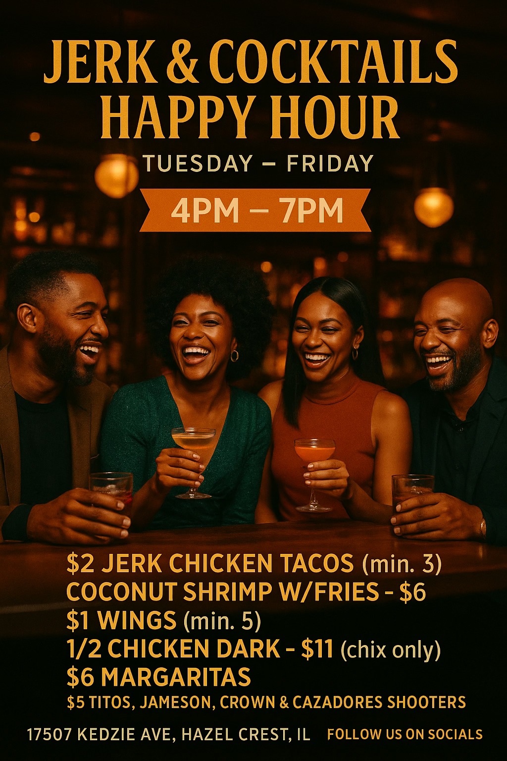 Crabs & Cocktails Menu