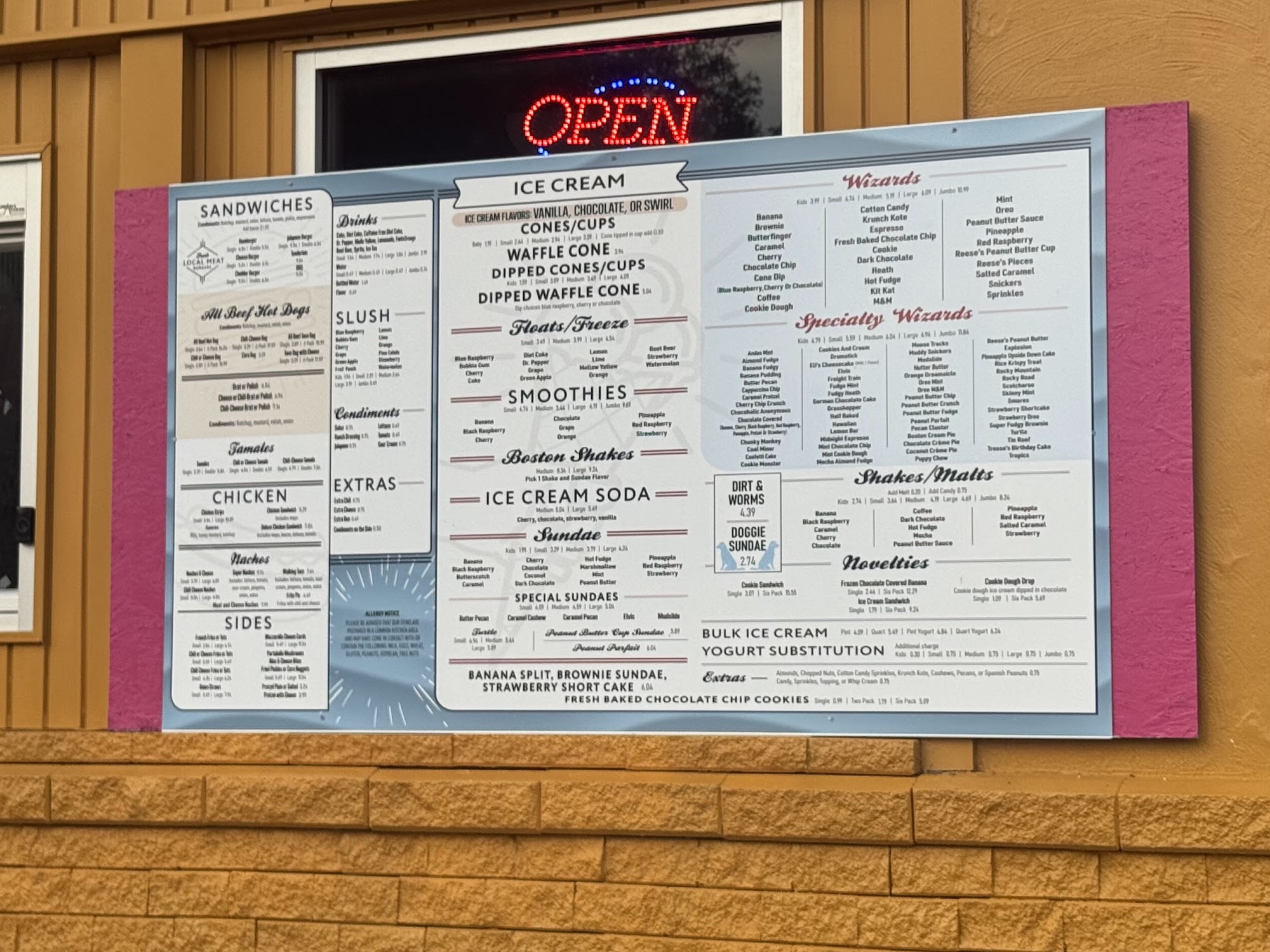 Reisons Menu