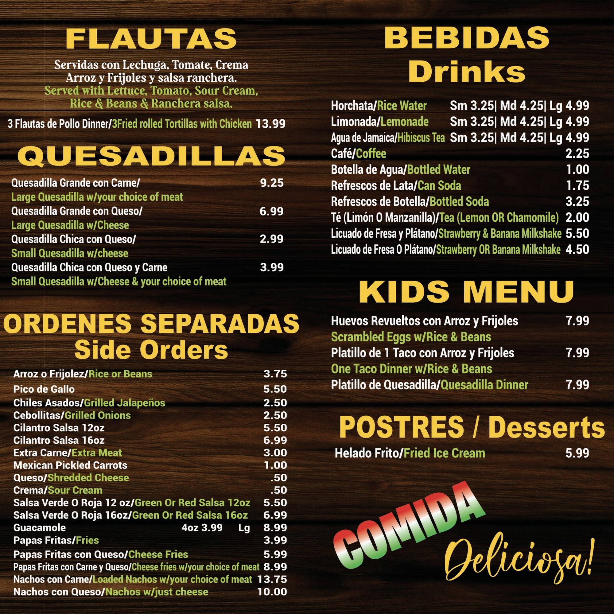 Tacos Don Luis Aguascalientes Menu