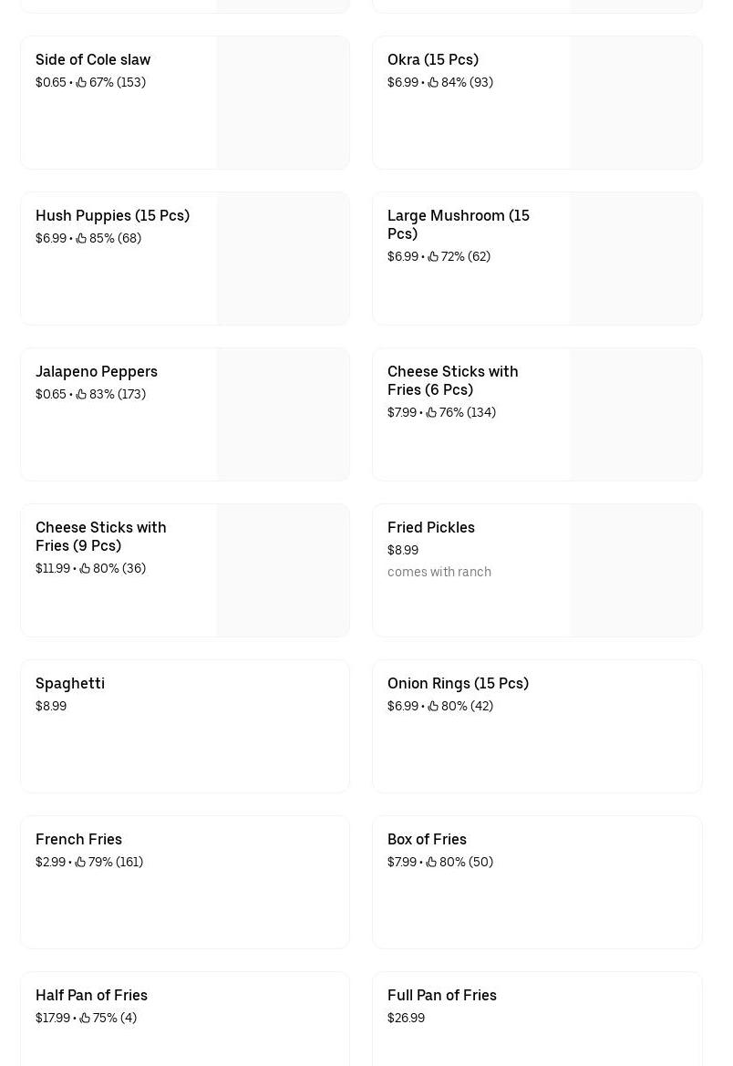 Sharks Fish & Chicken Menu
