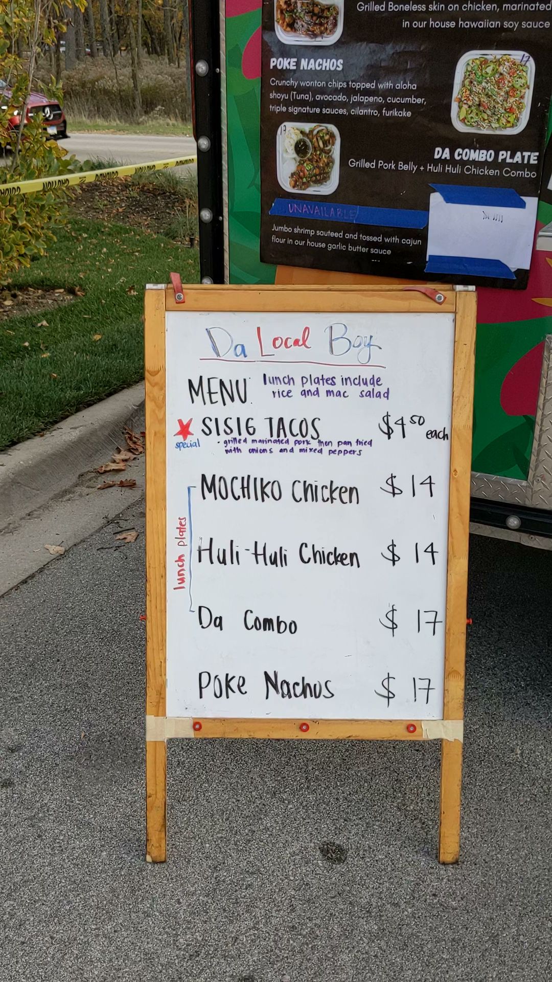 Da Local Boy Cafe Menu