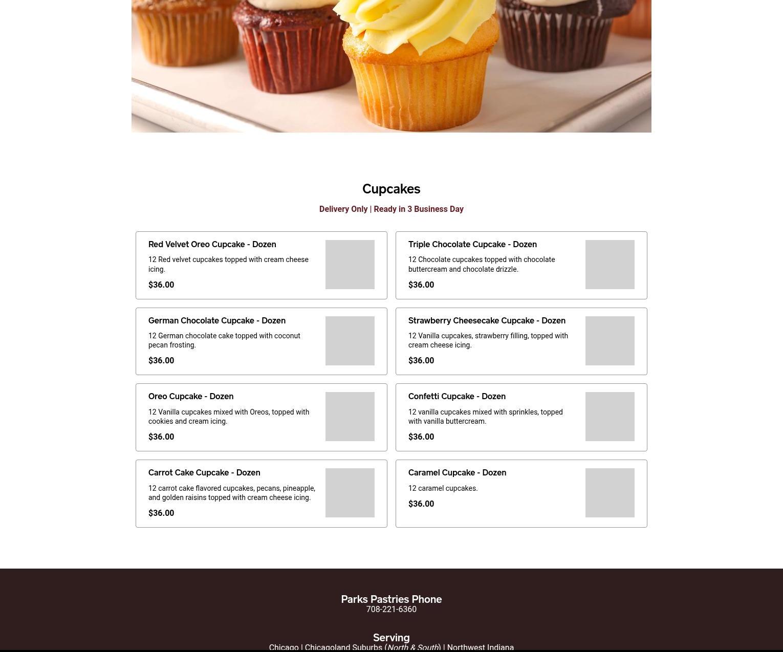 Parks Pastries Menu