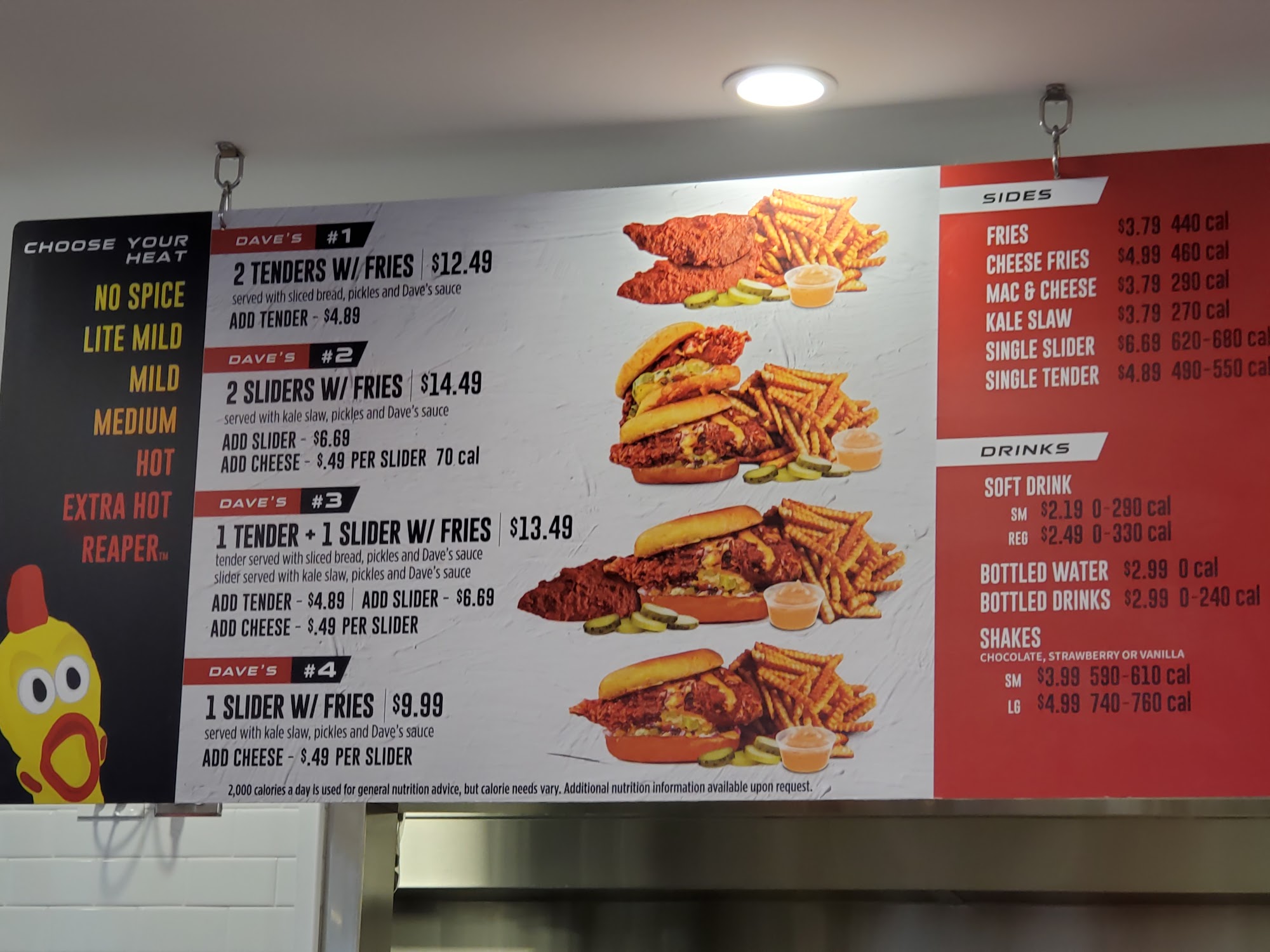 Dave's Hot Chicken Menu