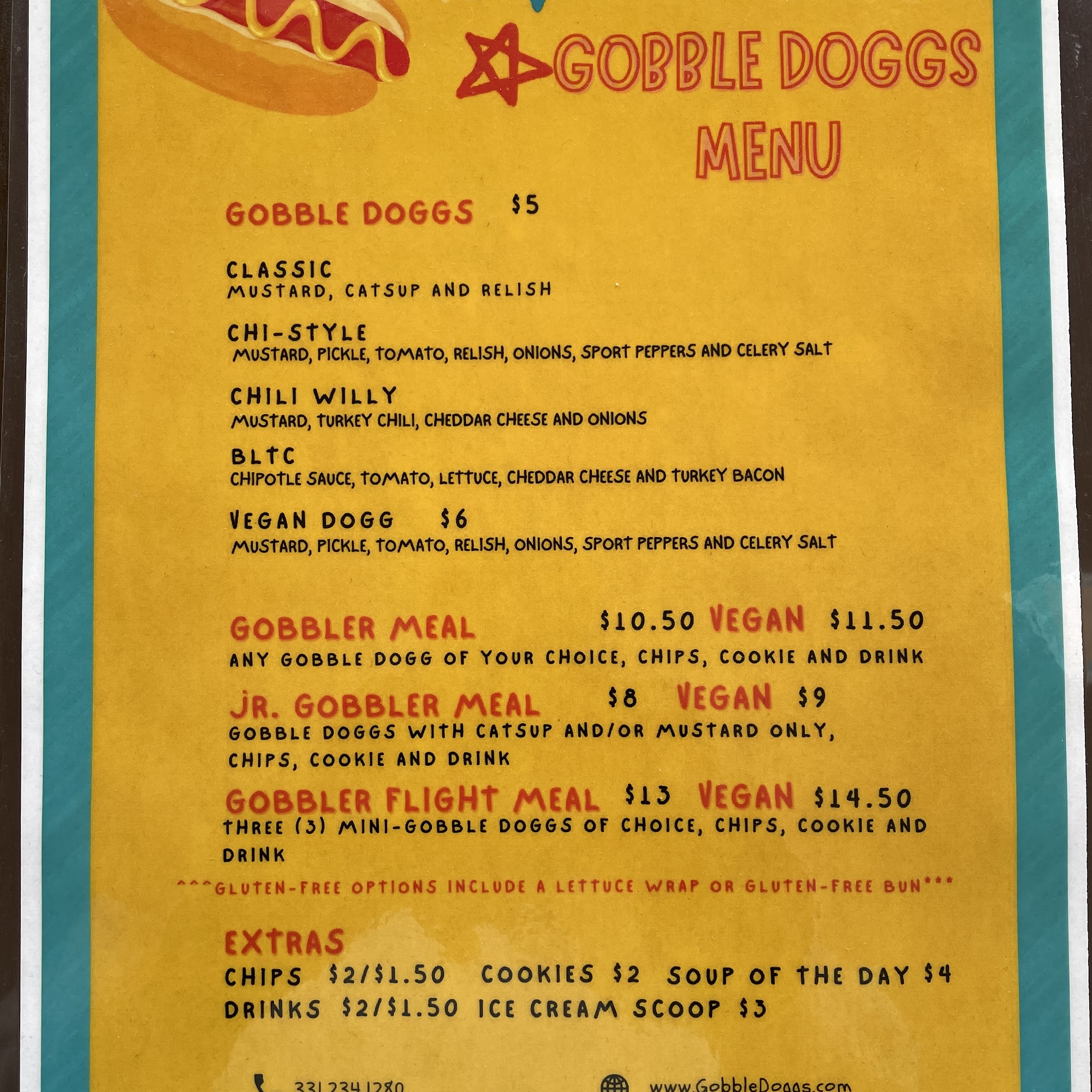 Gobble Doggs Menu