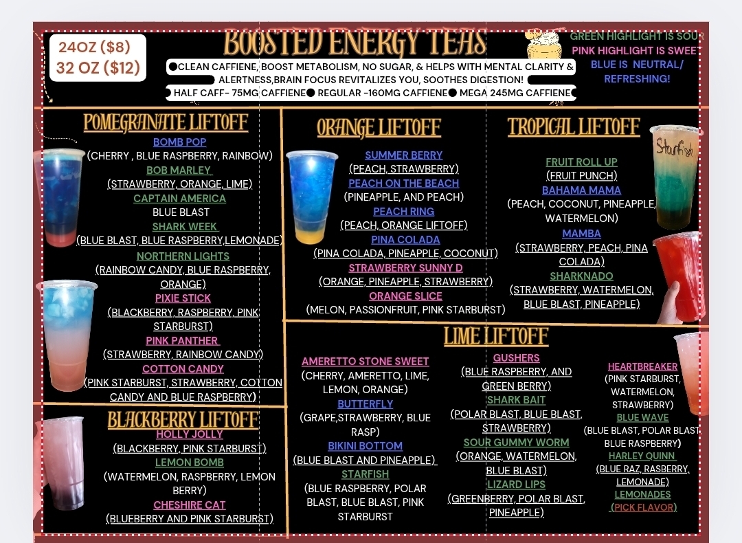 The Beehive Health & Wellness Menu