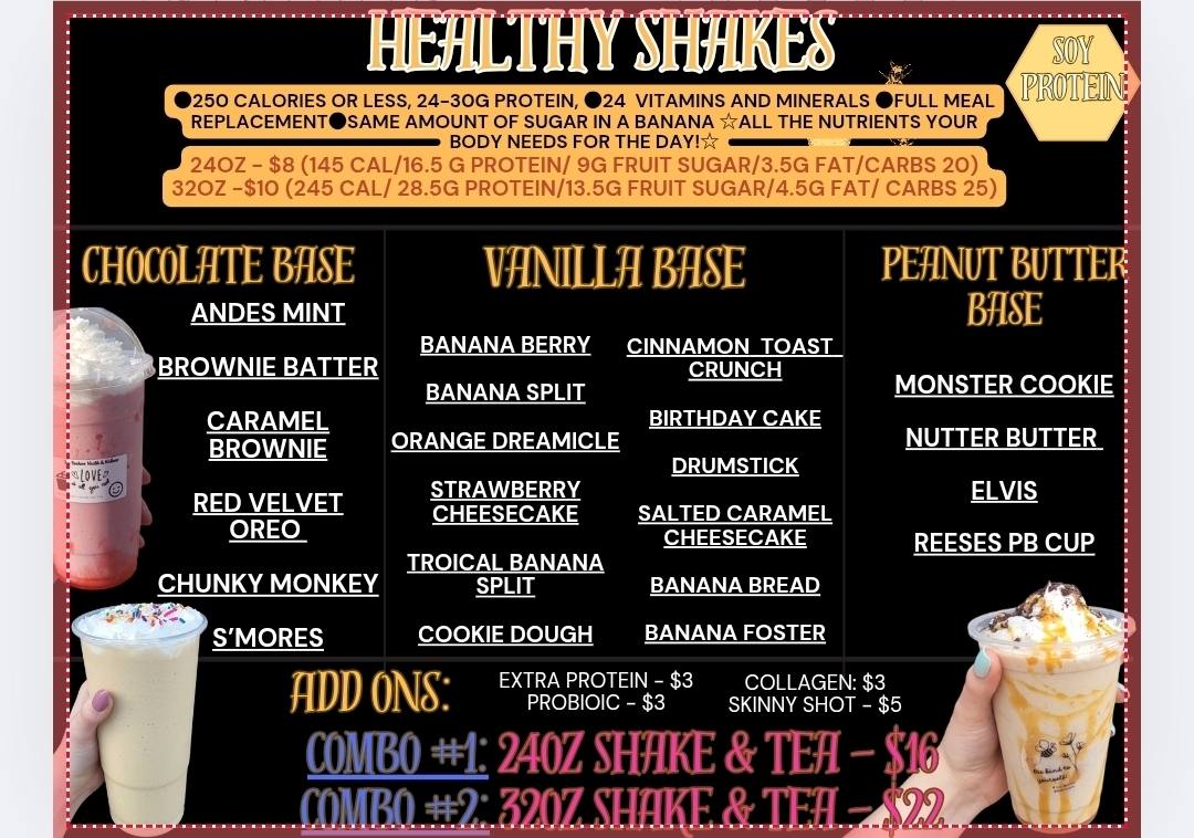 The Beehive Health & Wellness Menu