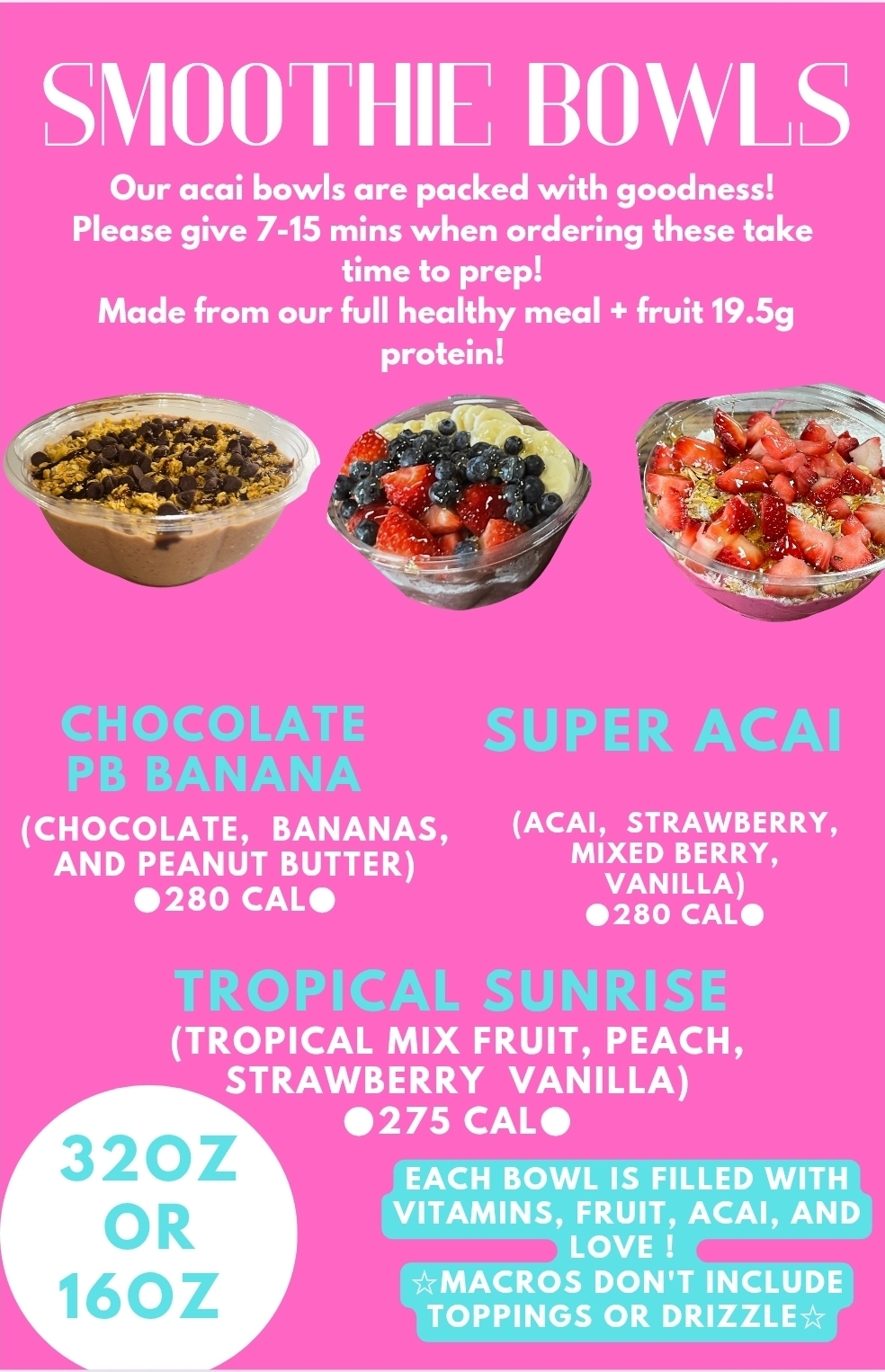 The Beehive Health & Wellness Menu