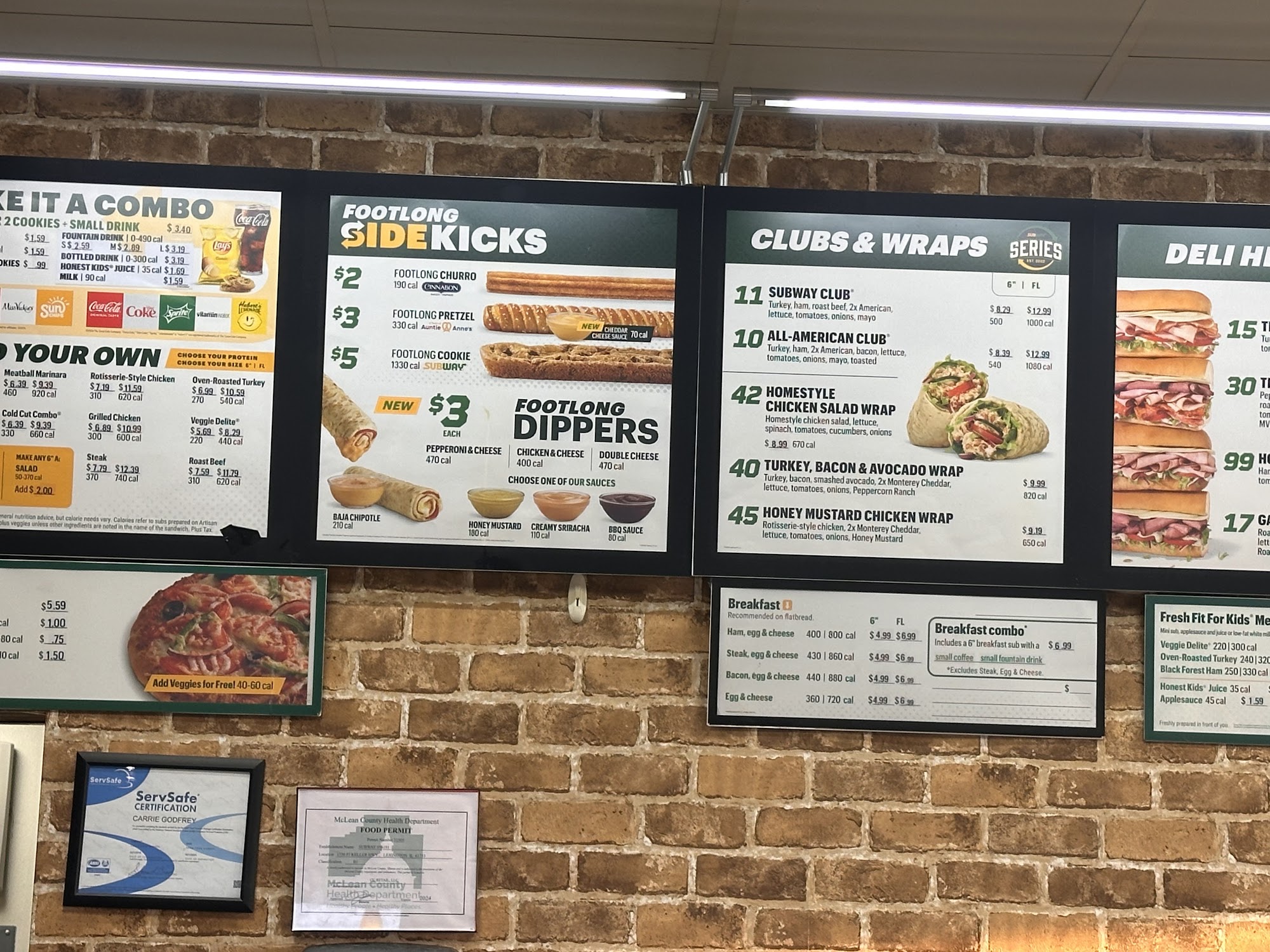 Subway Menu